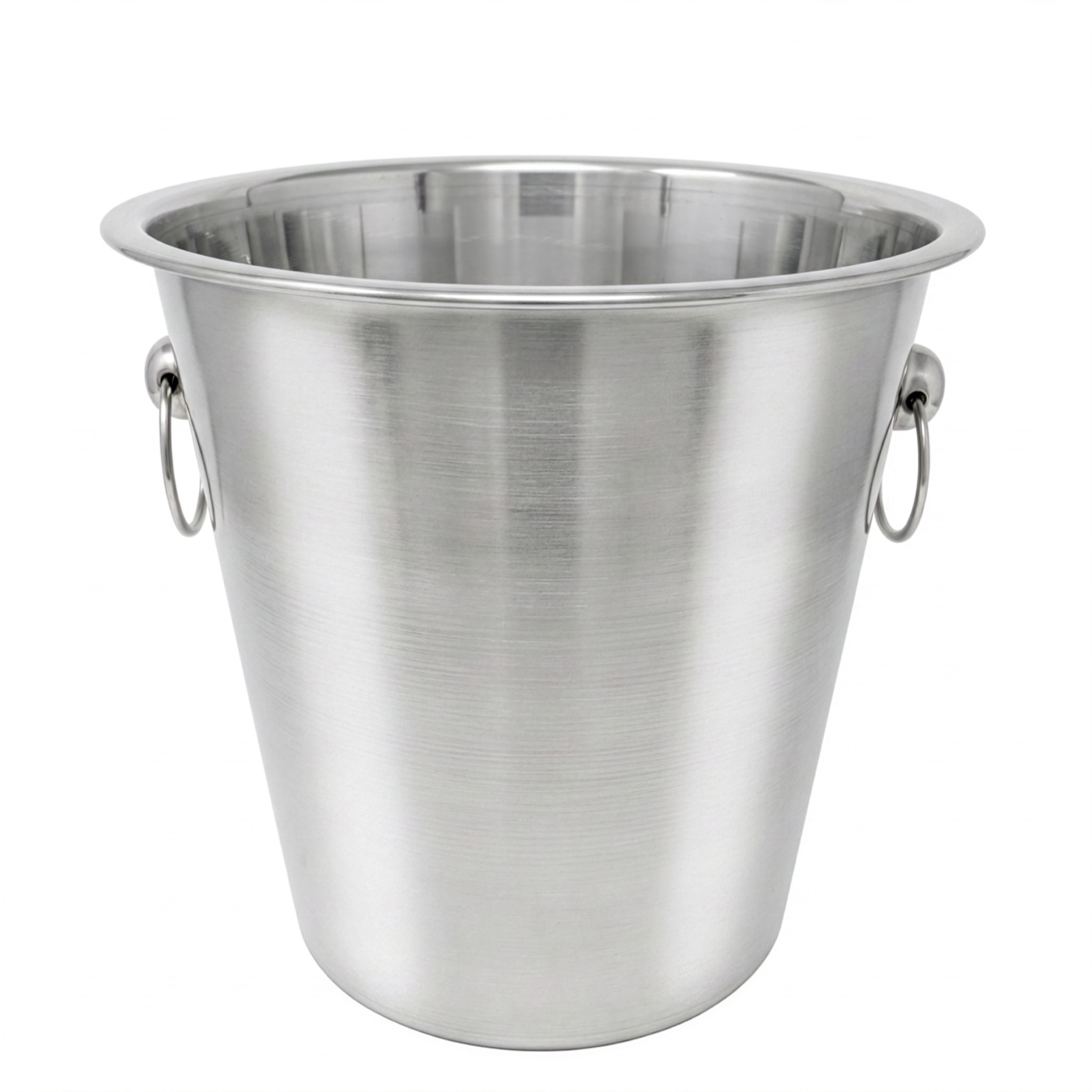 4 qt Stainless Steel Wine Bucket with Ring Handle