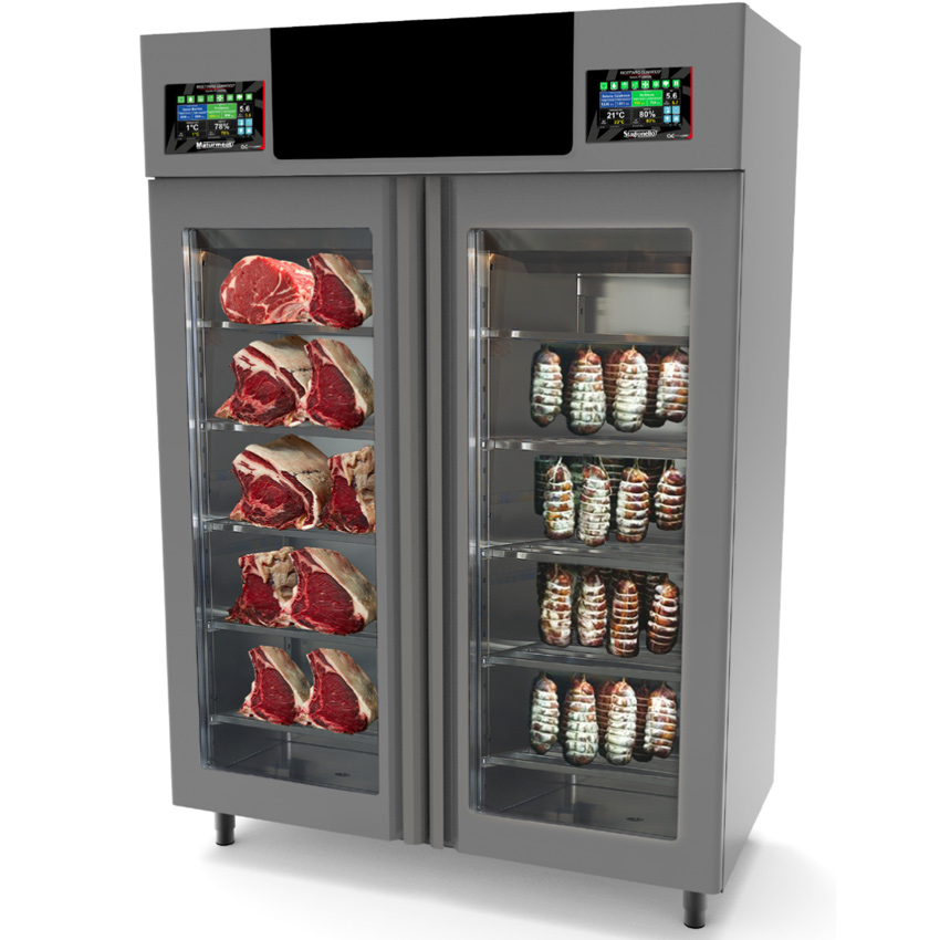 Stagionello® + Maturmeat® Combo 100+100 KG Cabinet with Climatouch® and Fumotic®