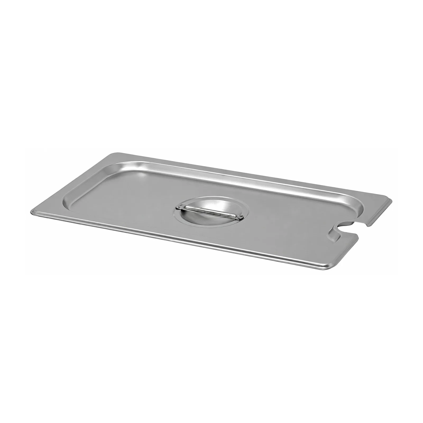 Third-Size Slotted Stainless Steel Steam Table Pan Cover