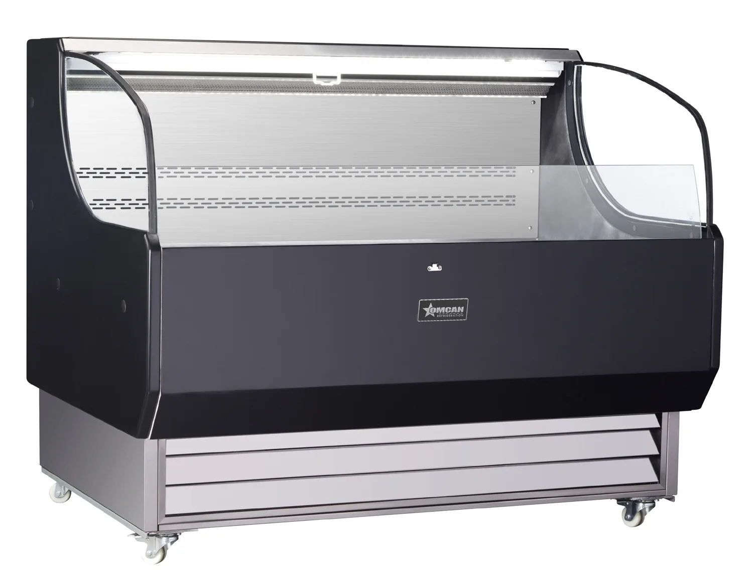 52″ Grab-and-Go Open Refrigerated Floor Self-Serve Display Case, 13.07 cu. ft. (370 L), Black