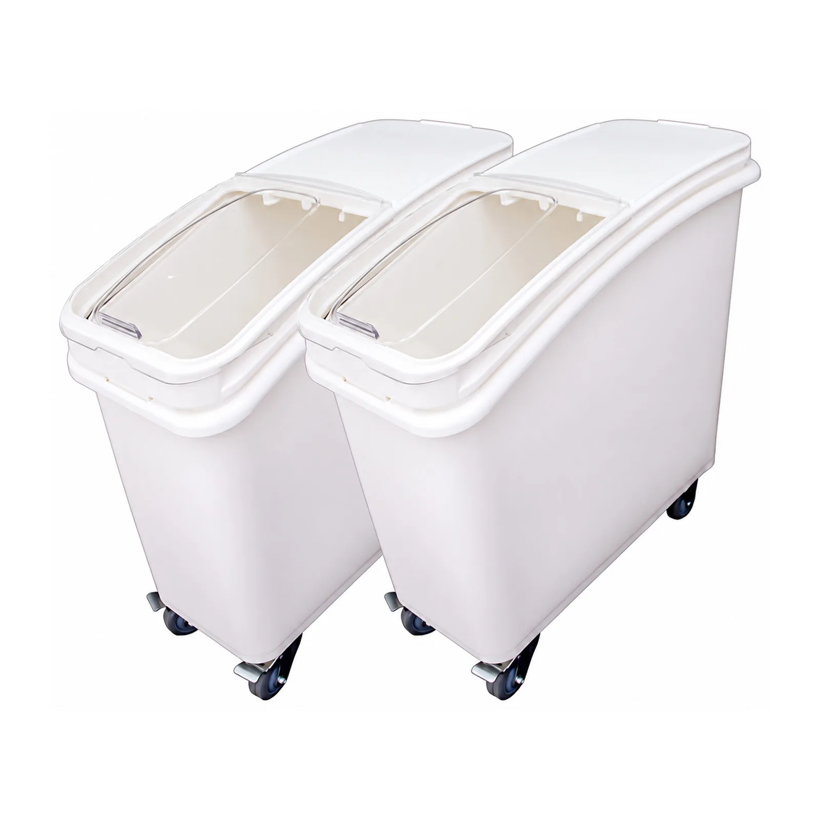 21 Gallon (80 L) Ingredient Bin with Sliding Lid and Scoop – Pack of 2