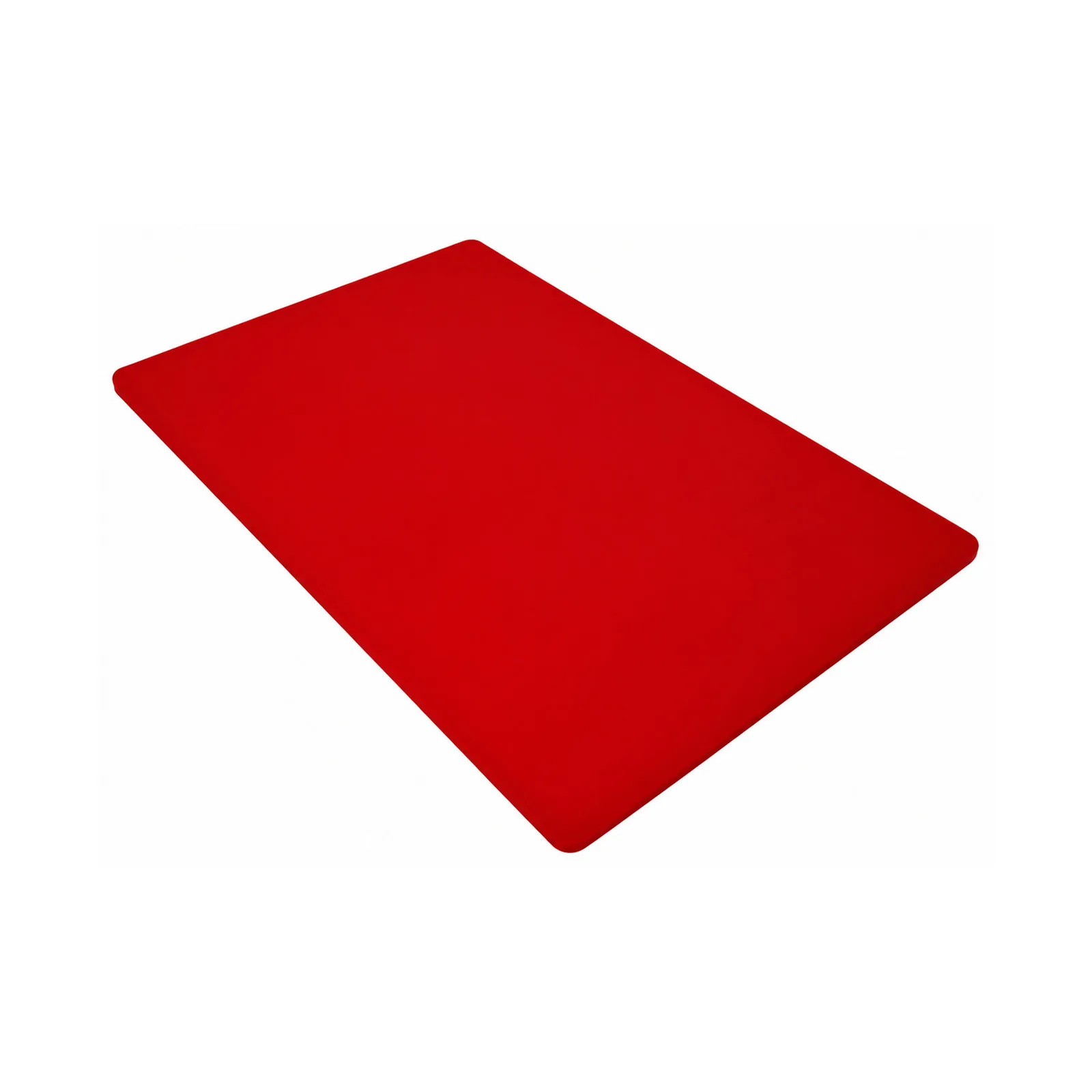 12″ x 18″ x 1/2″ Polyethylene Red Rigid Cutting Board