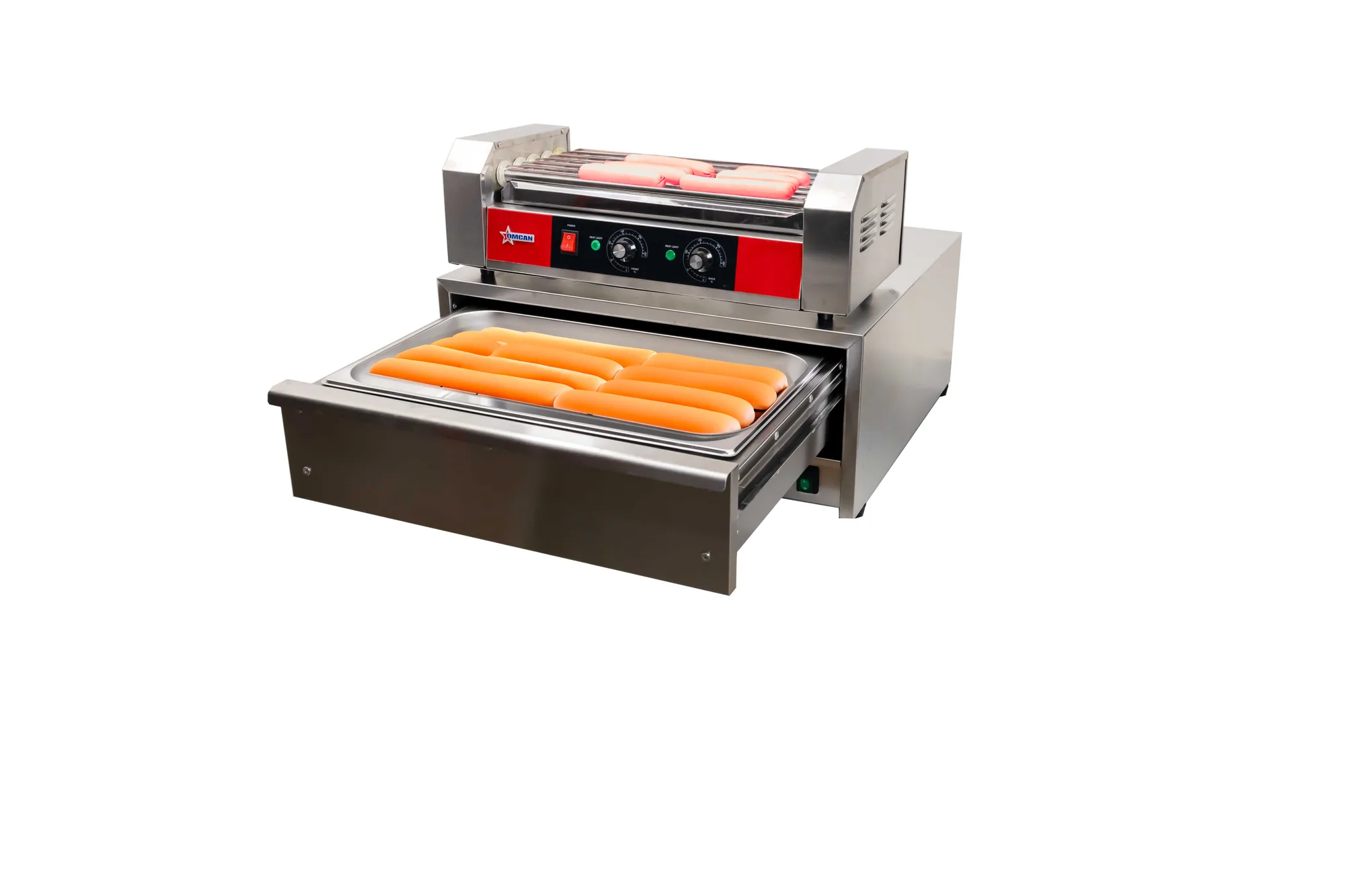 12 Hot Dog Roller Grill with 5 Rollers – 120 V, 650 W