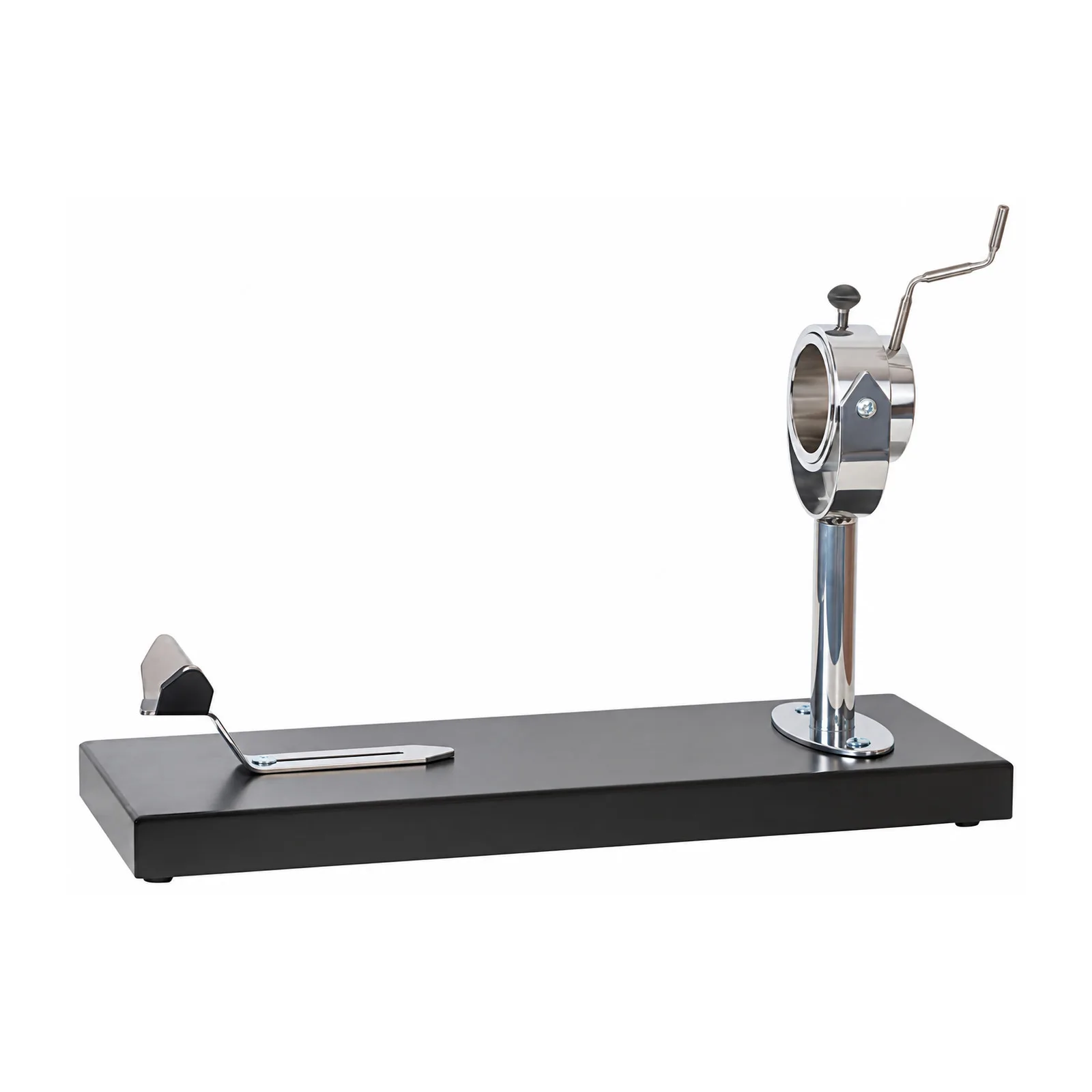 Prosciutto Holder with Wooden Base and Rotating Handle