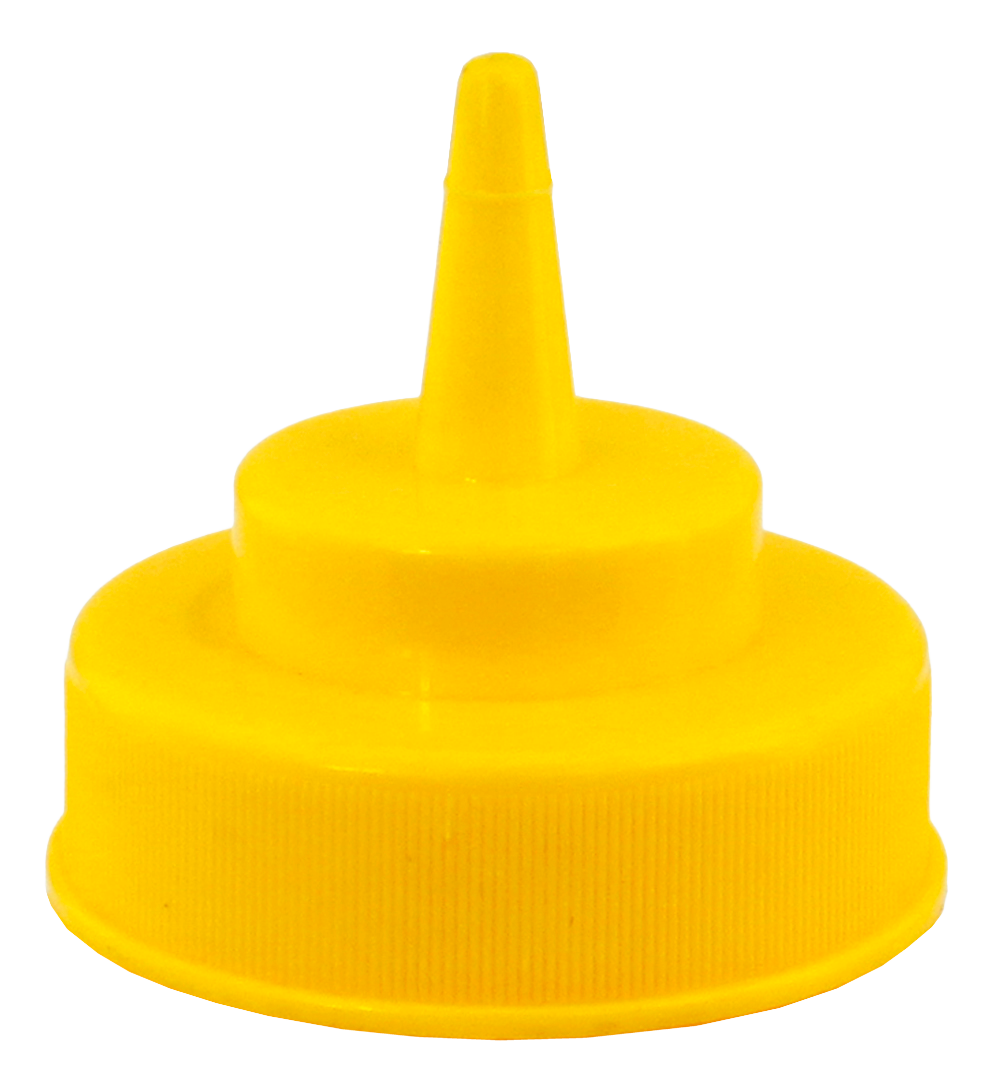 Yellow Cap for Wide Mouth Squeeze Bottles 12/16/24/32 oz