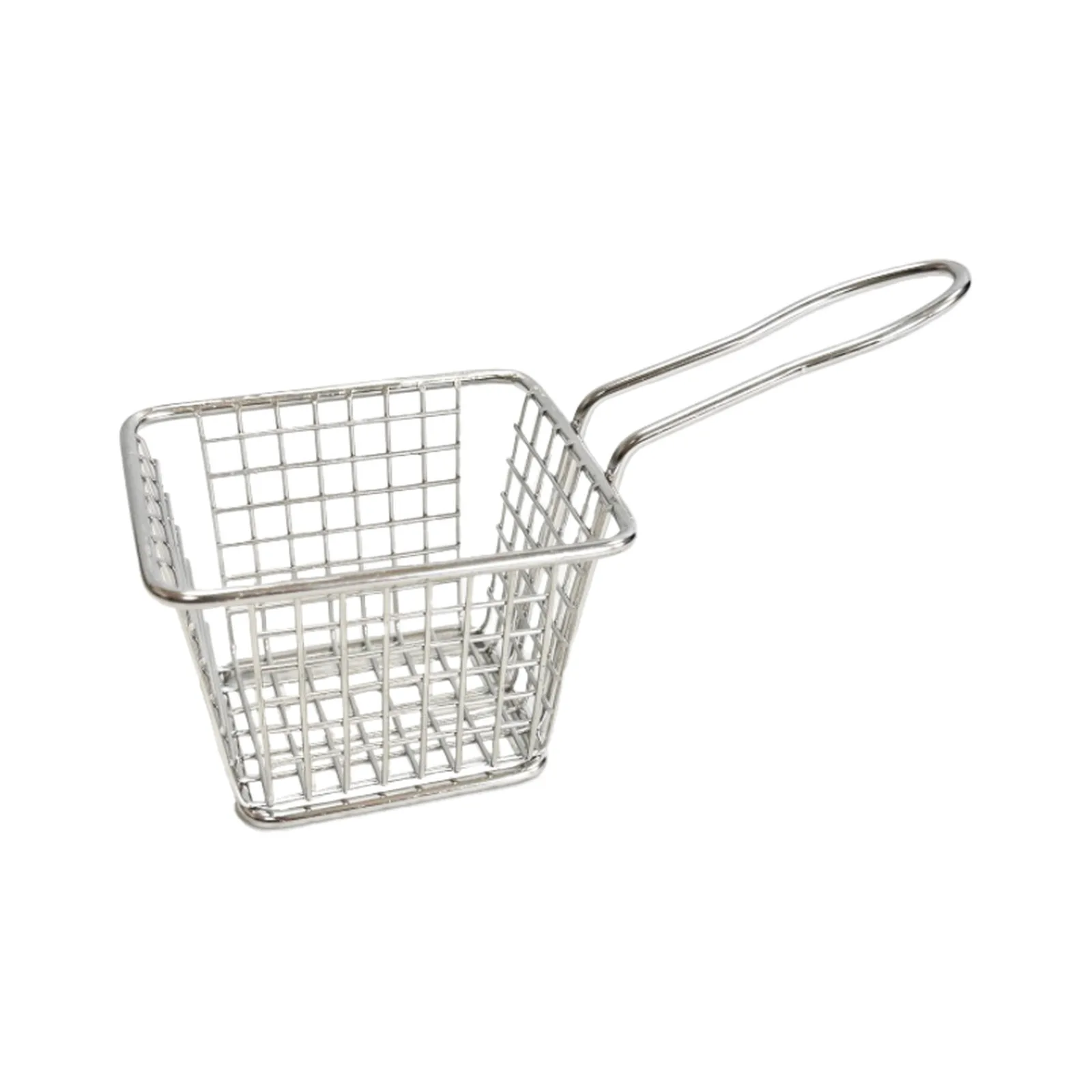 4″ x 4″ x 3″ Square Stainless Steel Mini Serving Basket