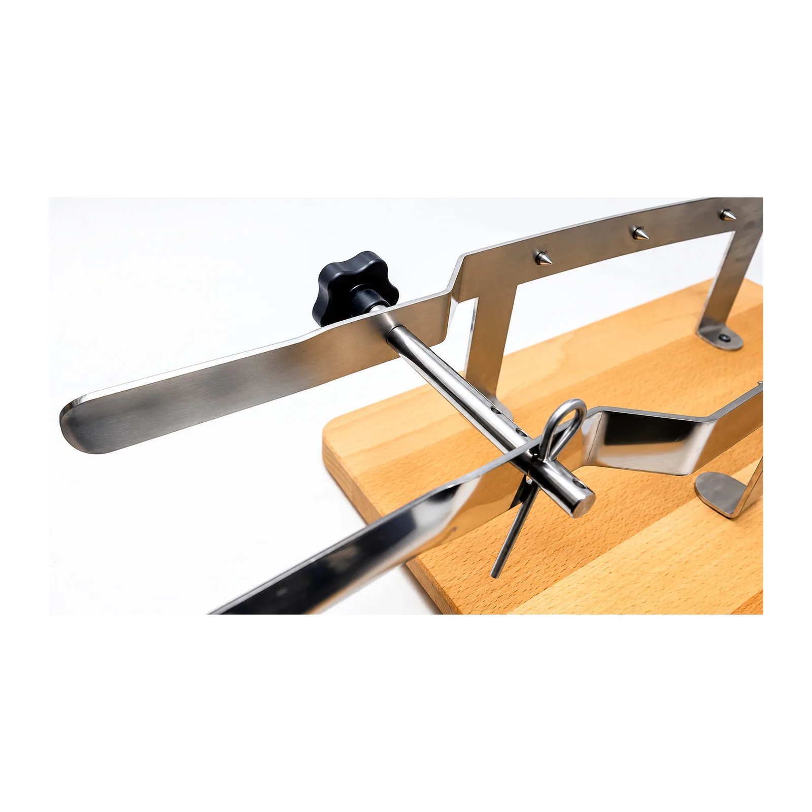 Prosciutto Holders with Wooden Base