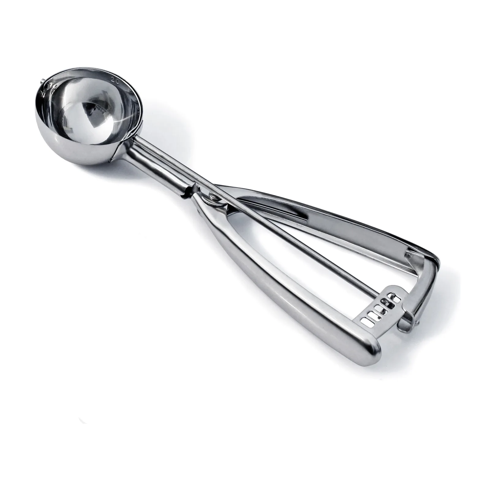 #20 Stainless Steel Squeeze Handle Ice Cream Scoop Disher – 2 oz