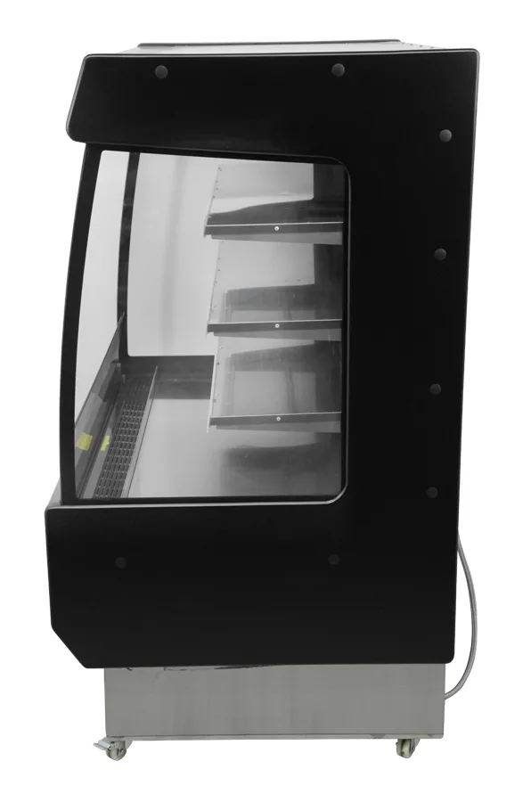 51″ Three (3) Shelf Grab-and-Go Open Refrigerated Floor Self-Serve Merchandiser, 27.2 cu. ft. (770 L), Black