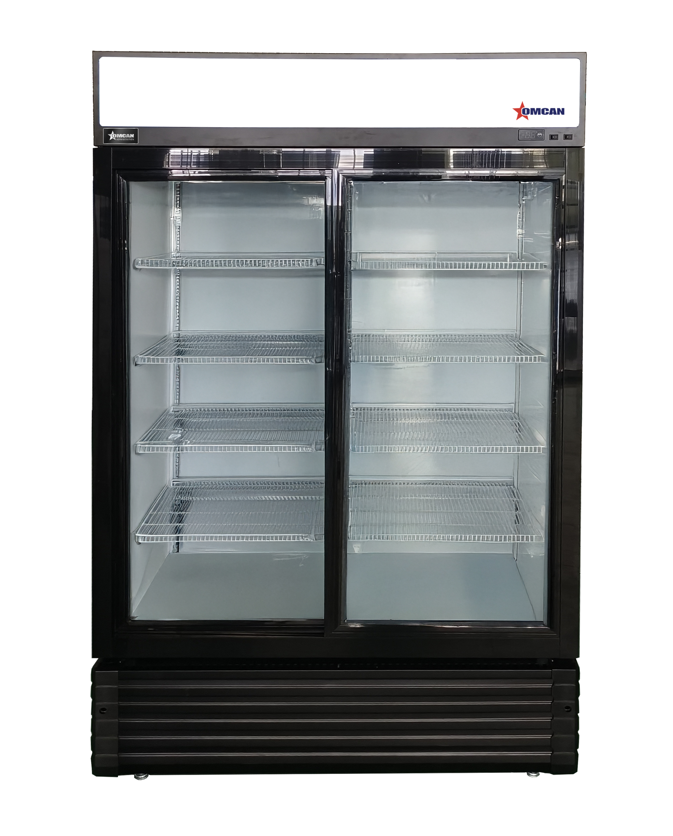 47" Double Sliding Glass Door Refrigerator, 29.5 cu.ft. (835 L), Black, 115 V / 60 Hz / 1 Ph