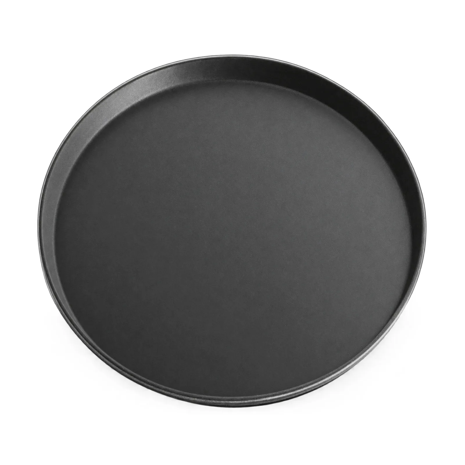 14″ Non-slip Black Round Fiberglass Service Tray