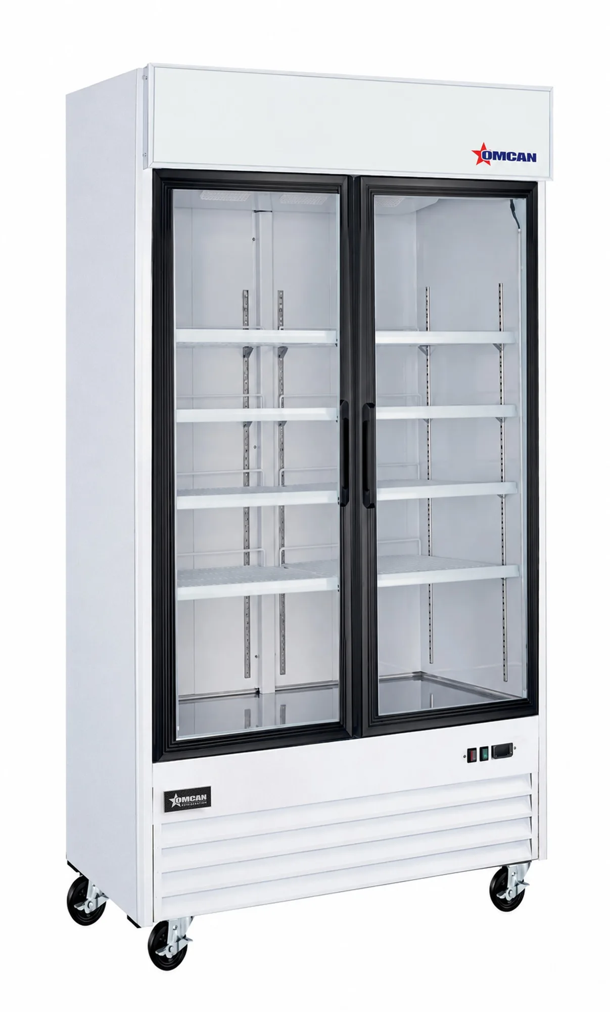 40″ Two (2) Glass Door Display Freezer, 31.5 cu. ft. (892 L), White