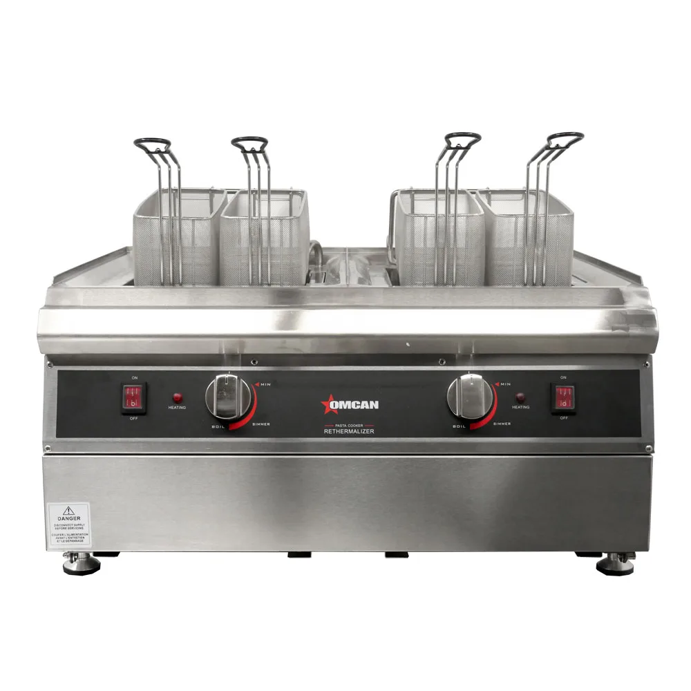 2 x 2.5 Gallon (9 L) Double Tank Electric Countertop Pasta Cooker (240 V)