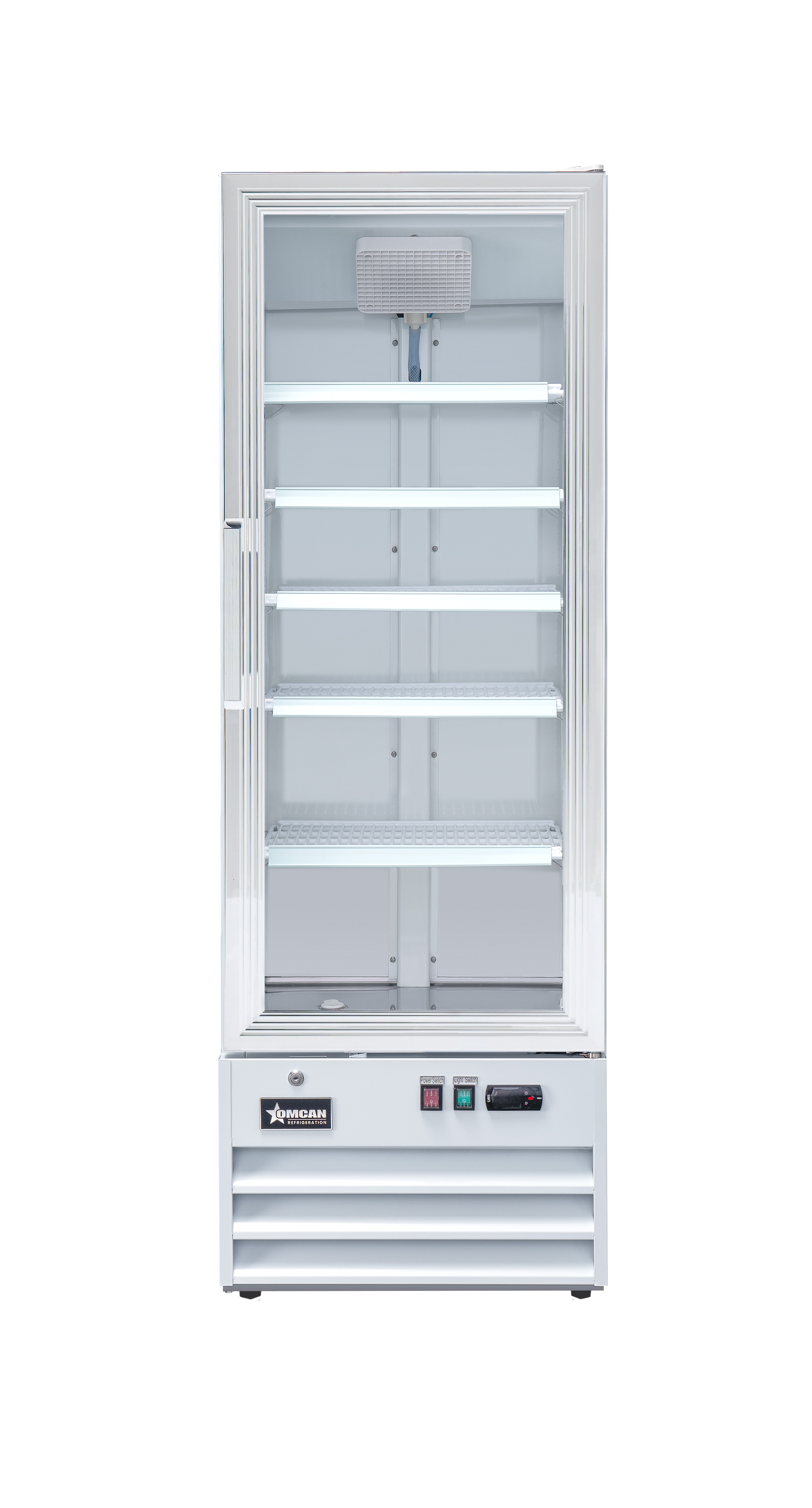 22″ One (1) Glass Door Display Refrigerator, 9.1 cu.ft. (257 L), White