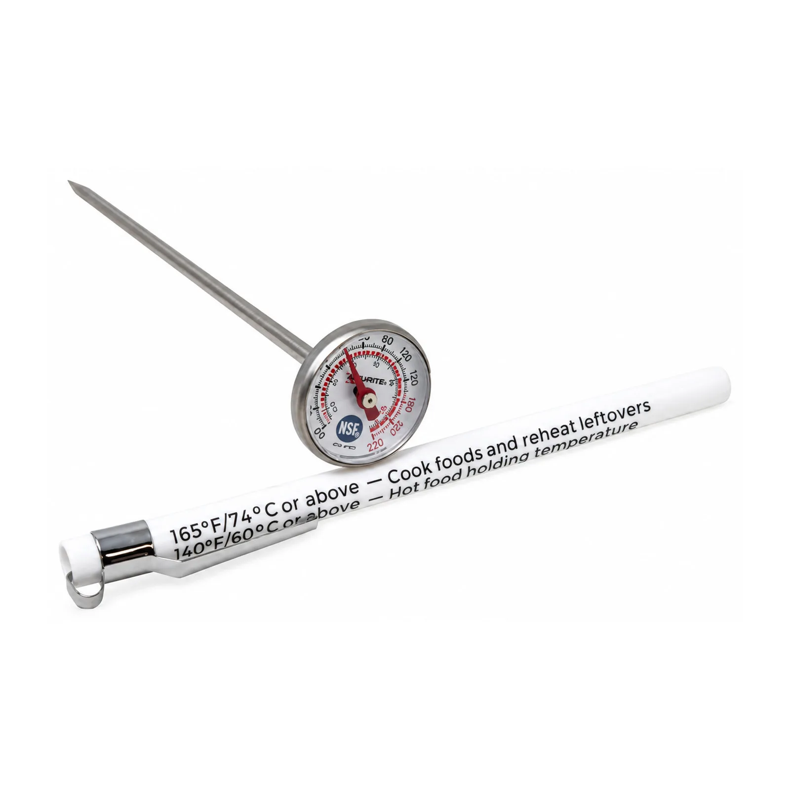 Pocket Test Thermometer 1″ dia. with Built-In Clip On The Protective Sleeves NSF