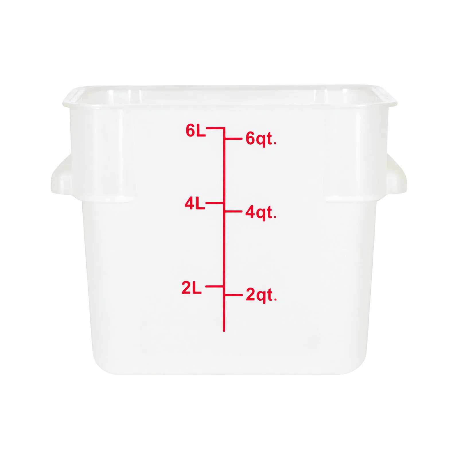 6 qt Polypropylene Translucent Square Food Storage Container