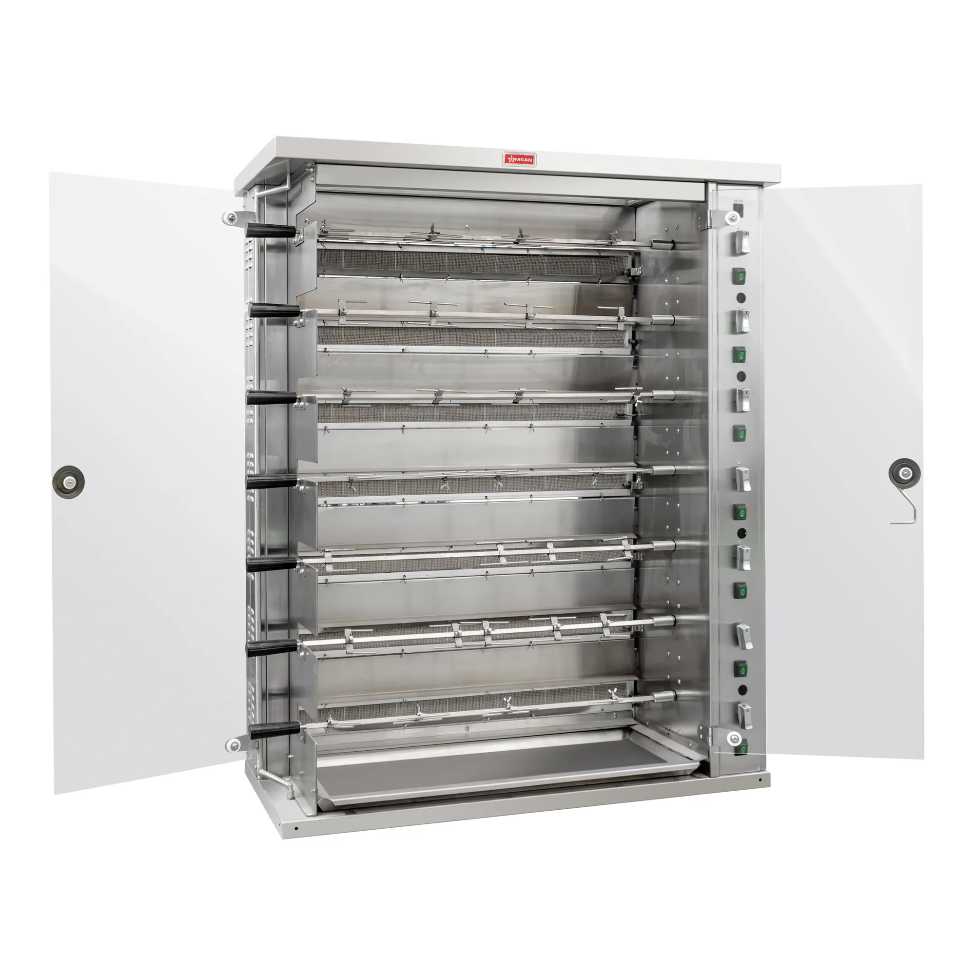 47″ Countertop Natural Gas Rotisserie, 7 Spits, 28 Chicken Capacity, 147,000 BTU