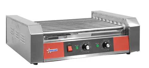 24 Hot Dog Roller Grill with 9 Rollers – 120 V, 1170 W