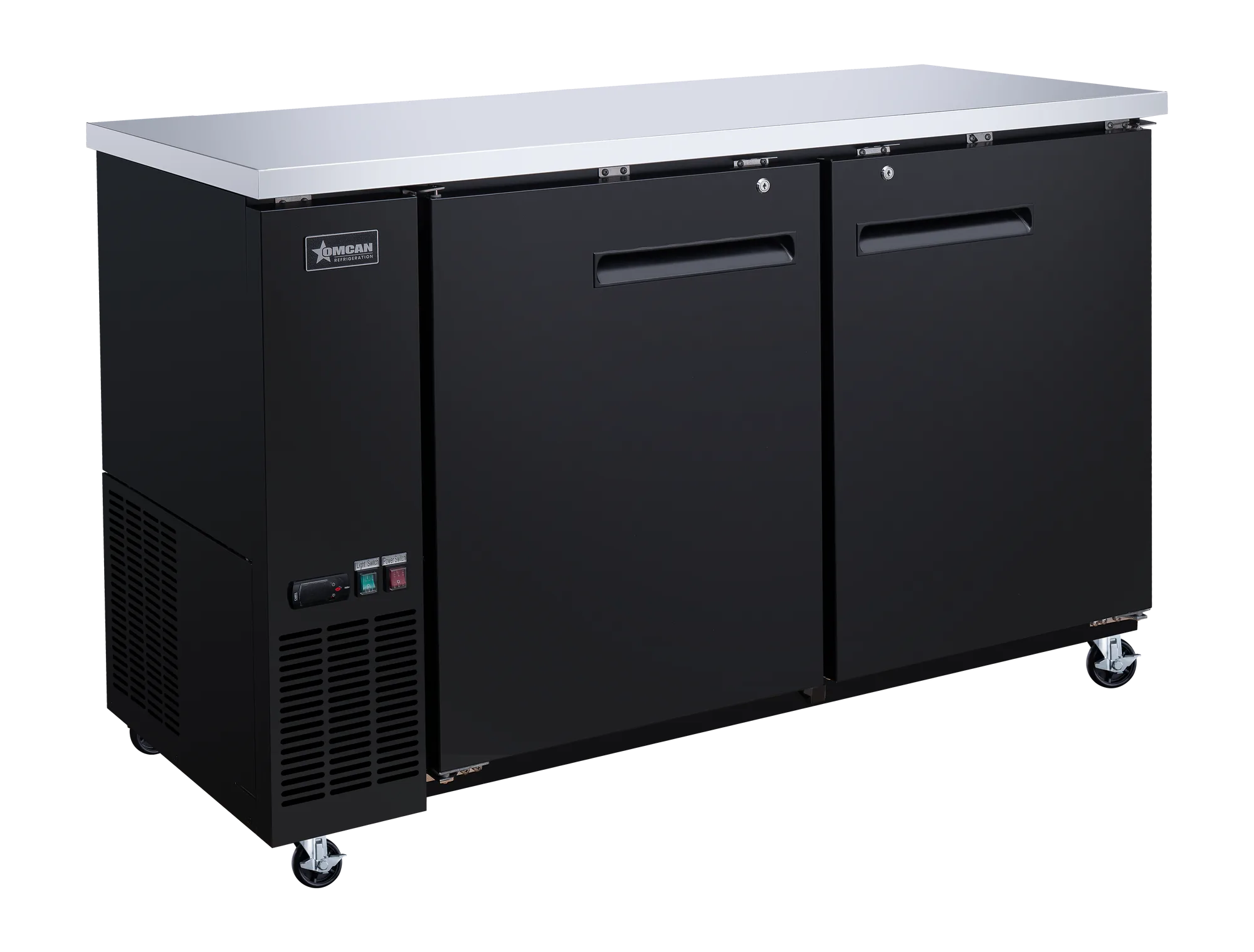 61″ Solid 2-Door Back Bar Cooler, 14.8 cu. ft. (420 L) – Black