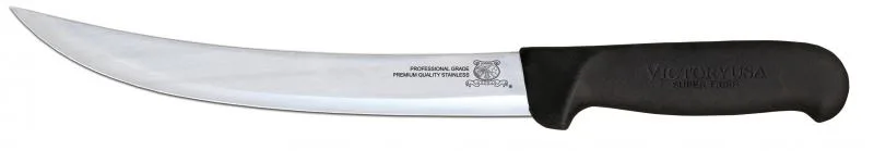 8″ Breaking Knife with Black Super Fiber Handle