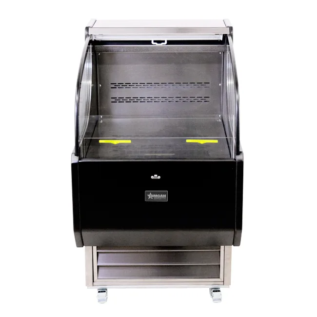 26″ Grab-and-Go Open Refrigerated Self-Serve Display Case, 7 cu. ft. (190 L), Black