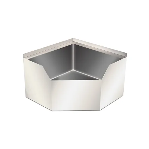 26.5 x 26.5 x 16″ Stainless Steel Corner Mop Sink with Drain Basket