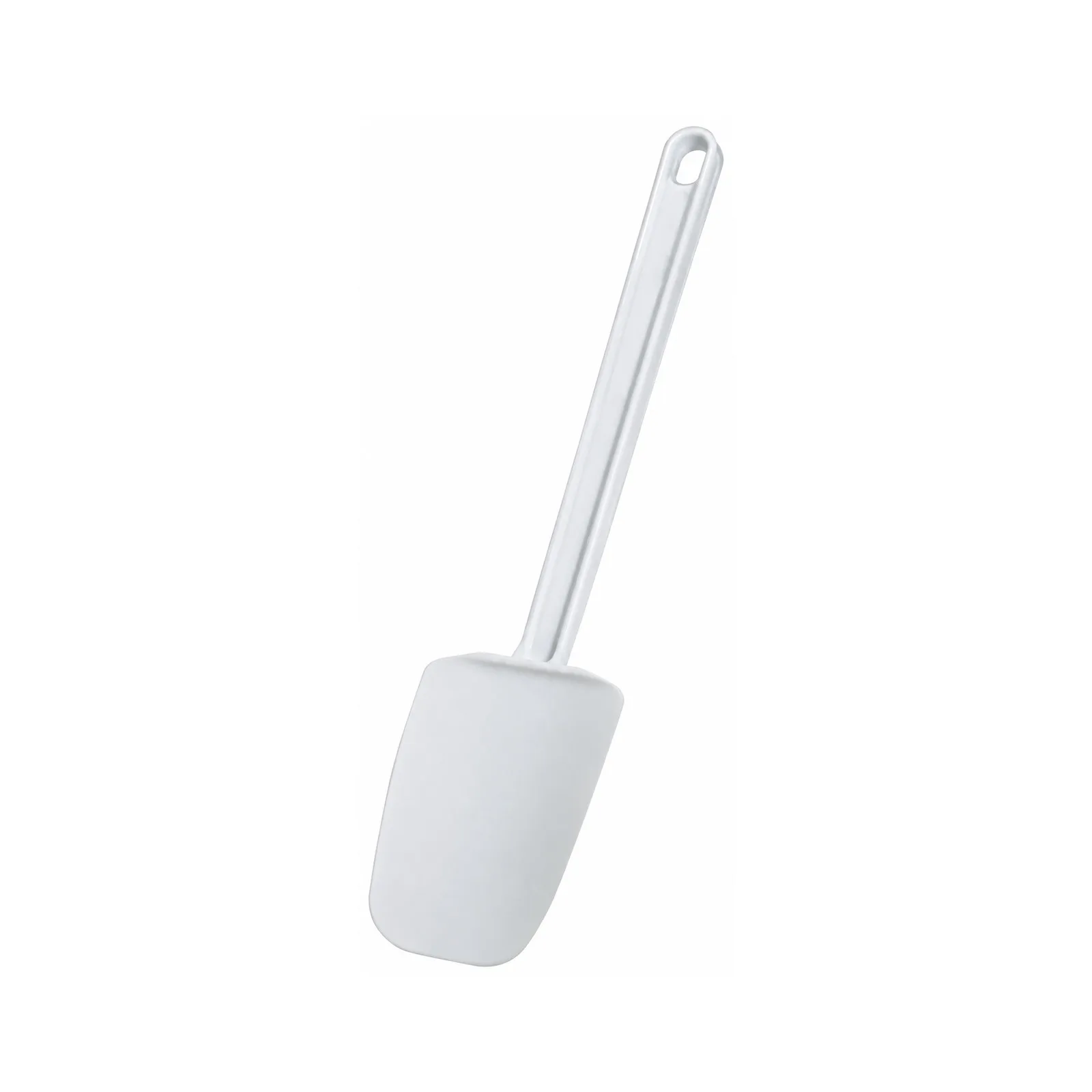 10″ White Rubber Spoonula with Plastic Handle