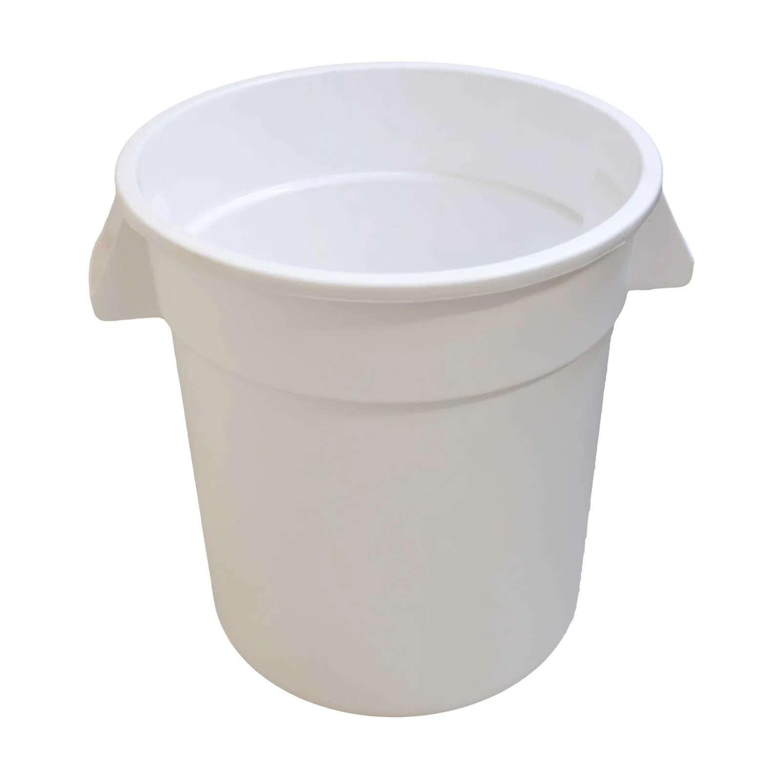 10-Gallon Polyethylene White Round Ingredient Bin