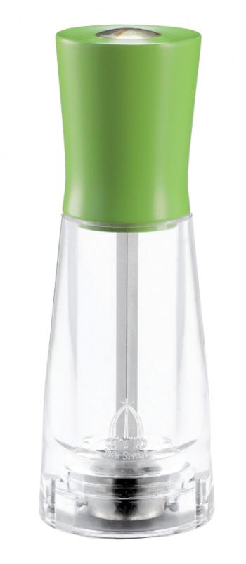 Tosca Series – 15-cm Pepper Mill Green Beech Wood with Acrylic Resin Base