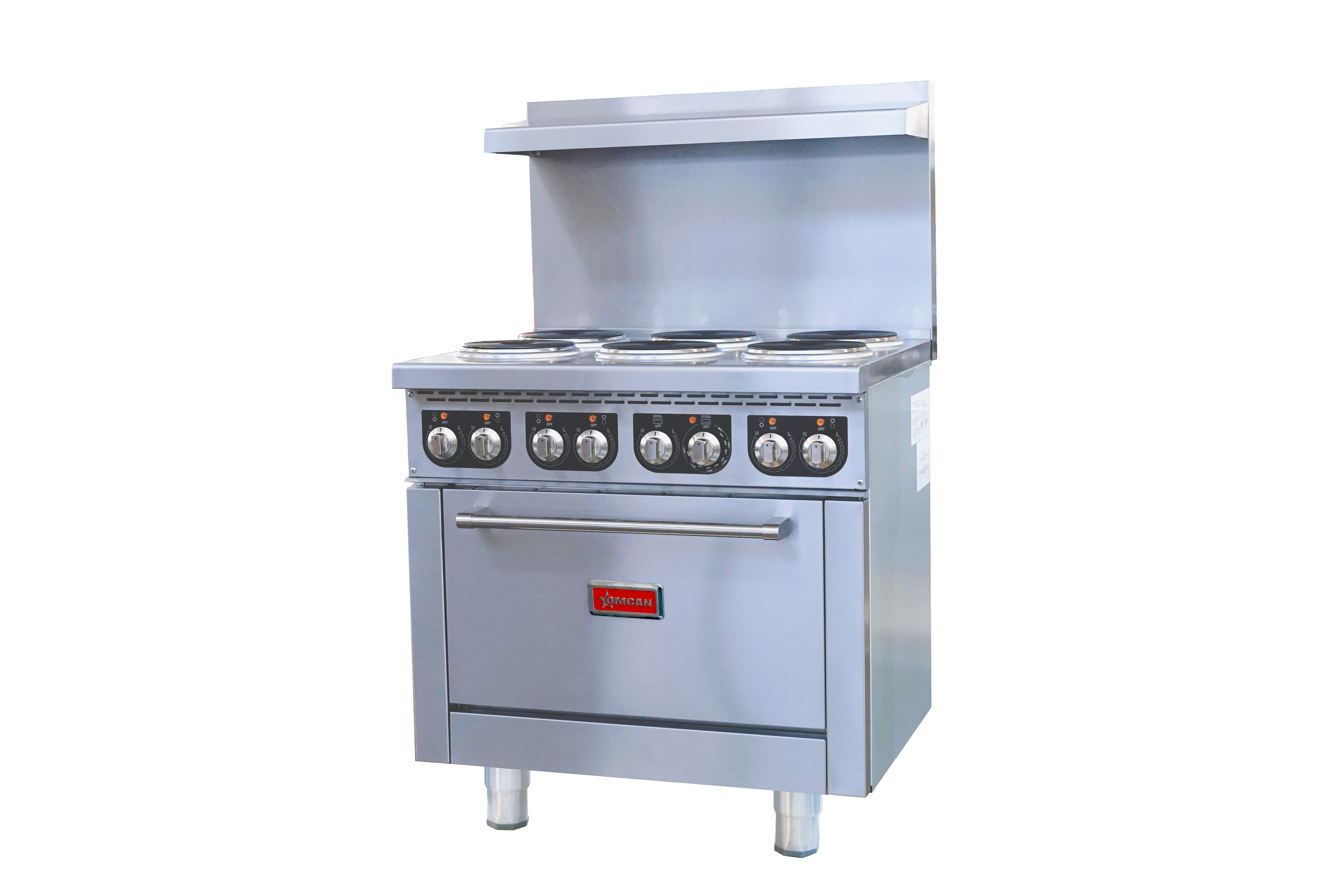 36” Commercial Electric Range with 6 Burners and Standard Oven – 208V, 17kW, 1Ph