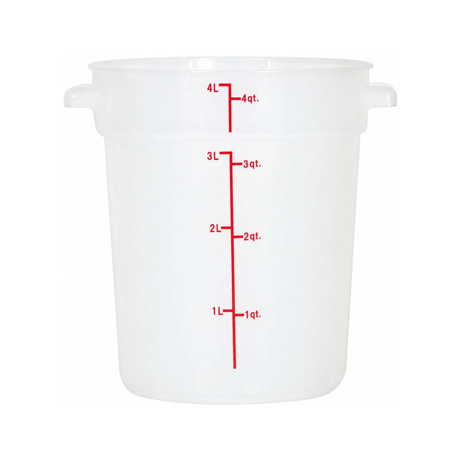 4 qt Polypropylene Translucent Round Food Storage Container