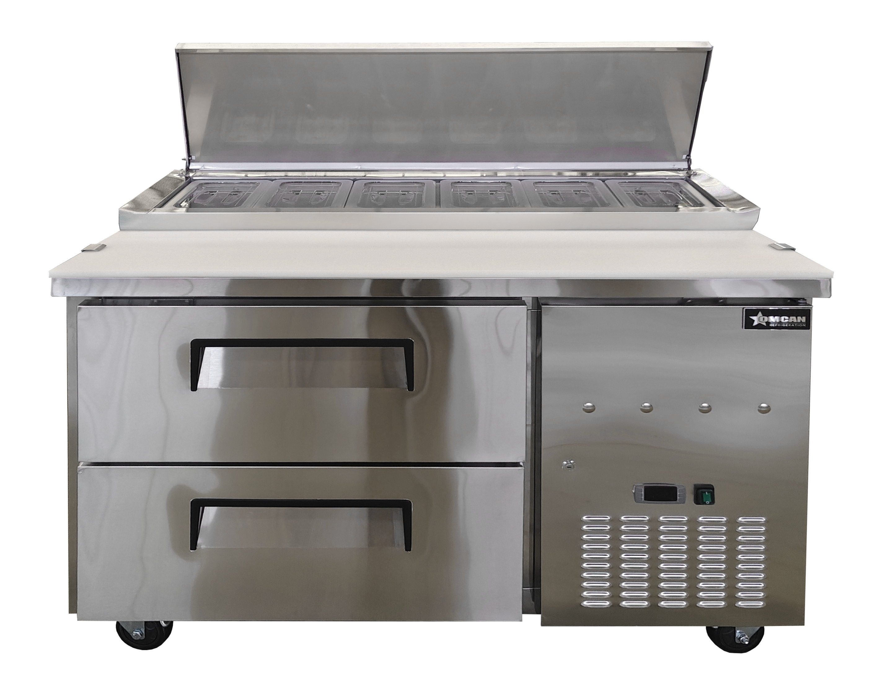 48” Refrigerated Pizza Prep Table with Drawers