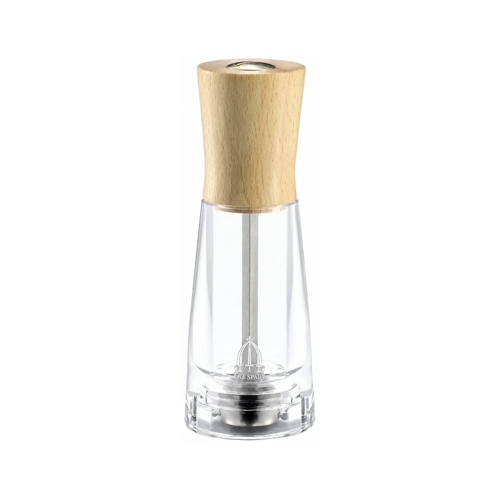 Tosca Series – 6″ Pepper Mill Light Beech Wood with Acrylic Resin Base