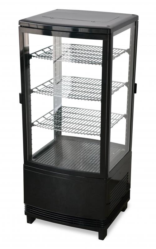 17″ Countertop Pass-Through Refrigerated Display Case with 78 L (2.8 cu.ft.) Capacity – Front and Back Glass Door