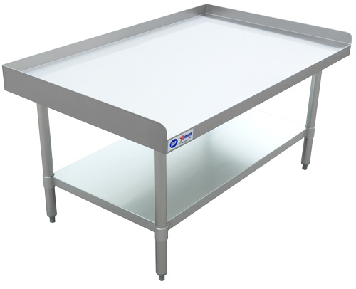 30″ x 48″ Stainless Steel Equipment Stand with Stainless Steel Undershelf and Legs