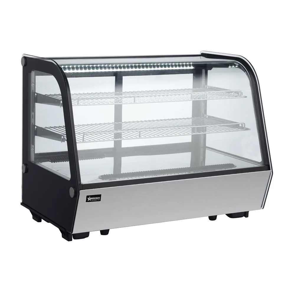 34″ Two (2) Shelf Countertop Refrigerated Display, 5.65 cu. ft. (160 L), Stainless Steel