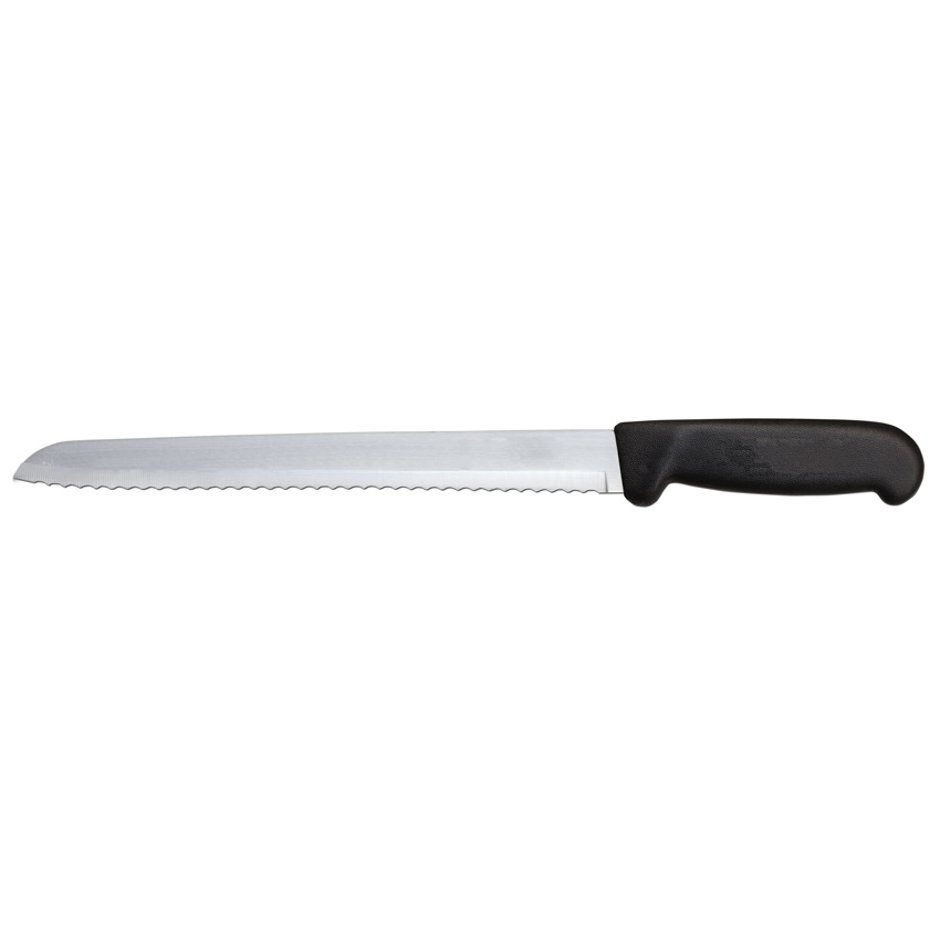 10-inch Slicer Narrow Blade Knife with Black Polypropylene Handle