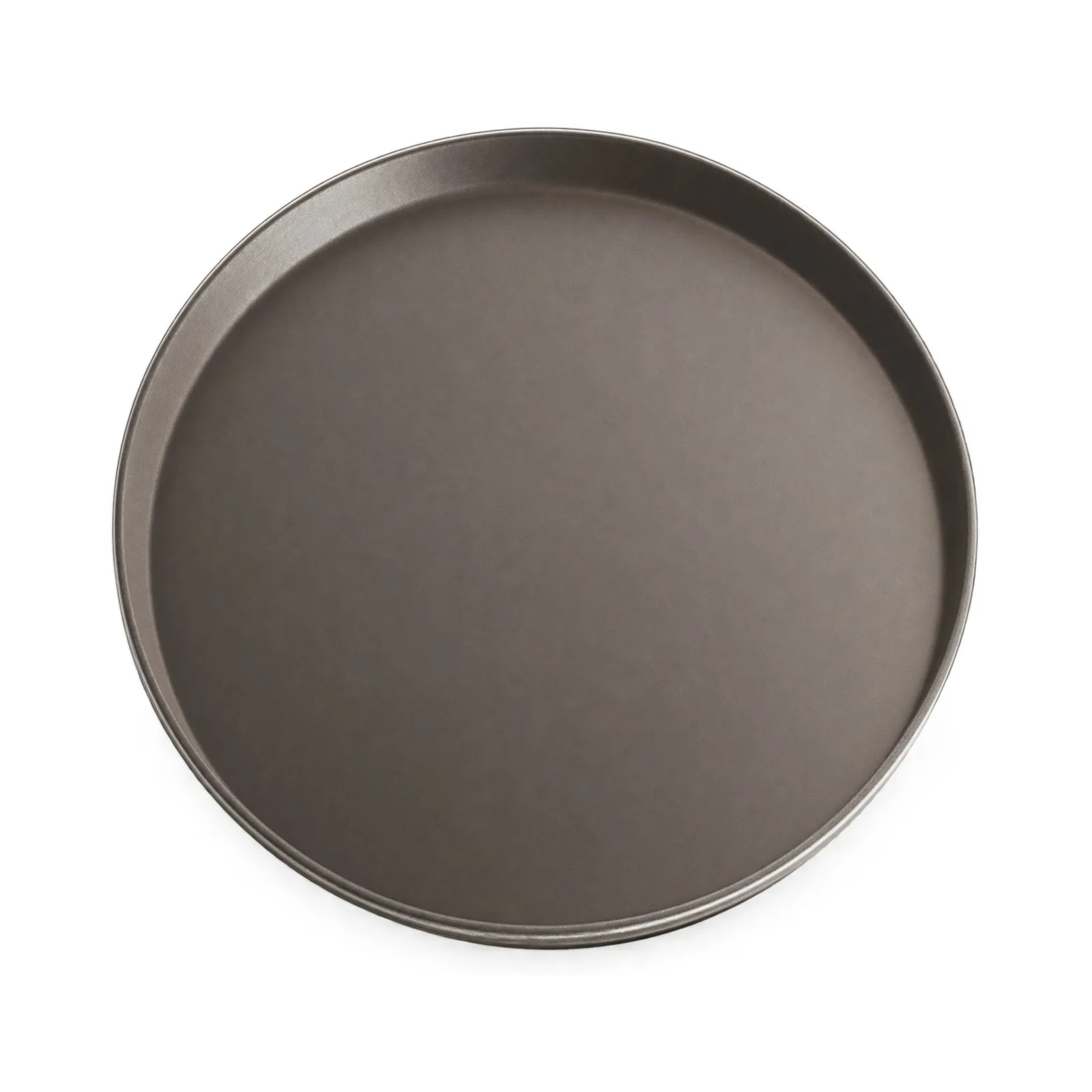 11″ Non-slip Brown Round Fiberglass Service Tray