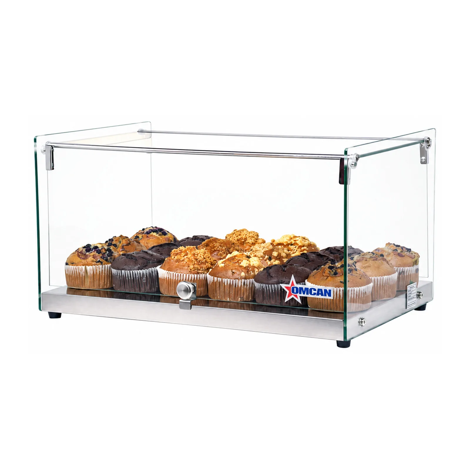 22″ Countertop Food Display Case with Square Front Glass and 35 L capacity