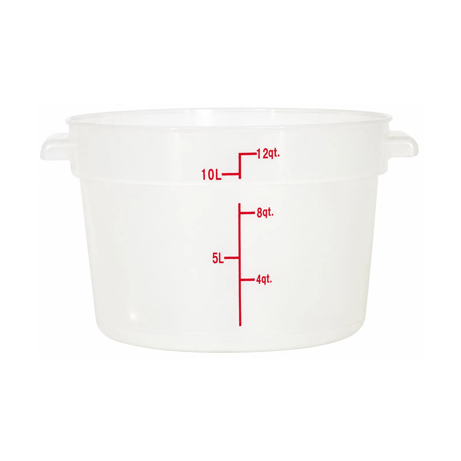 12 qt Polypropylene Translucent Round Food Storage Container