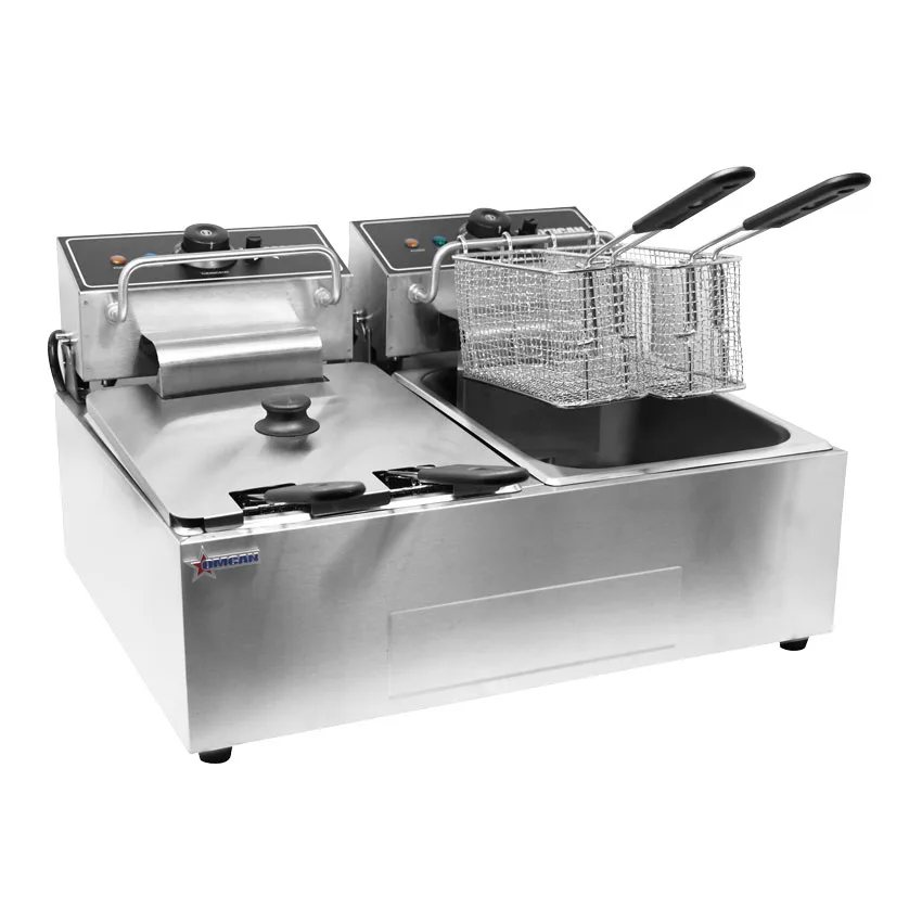 12 lb x 2 Double Tank Countertop Electric Fryer – 110 V, 1 Ph, 1350 W