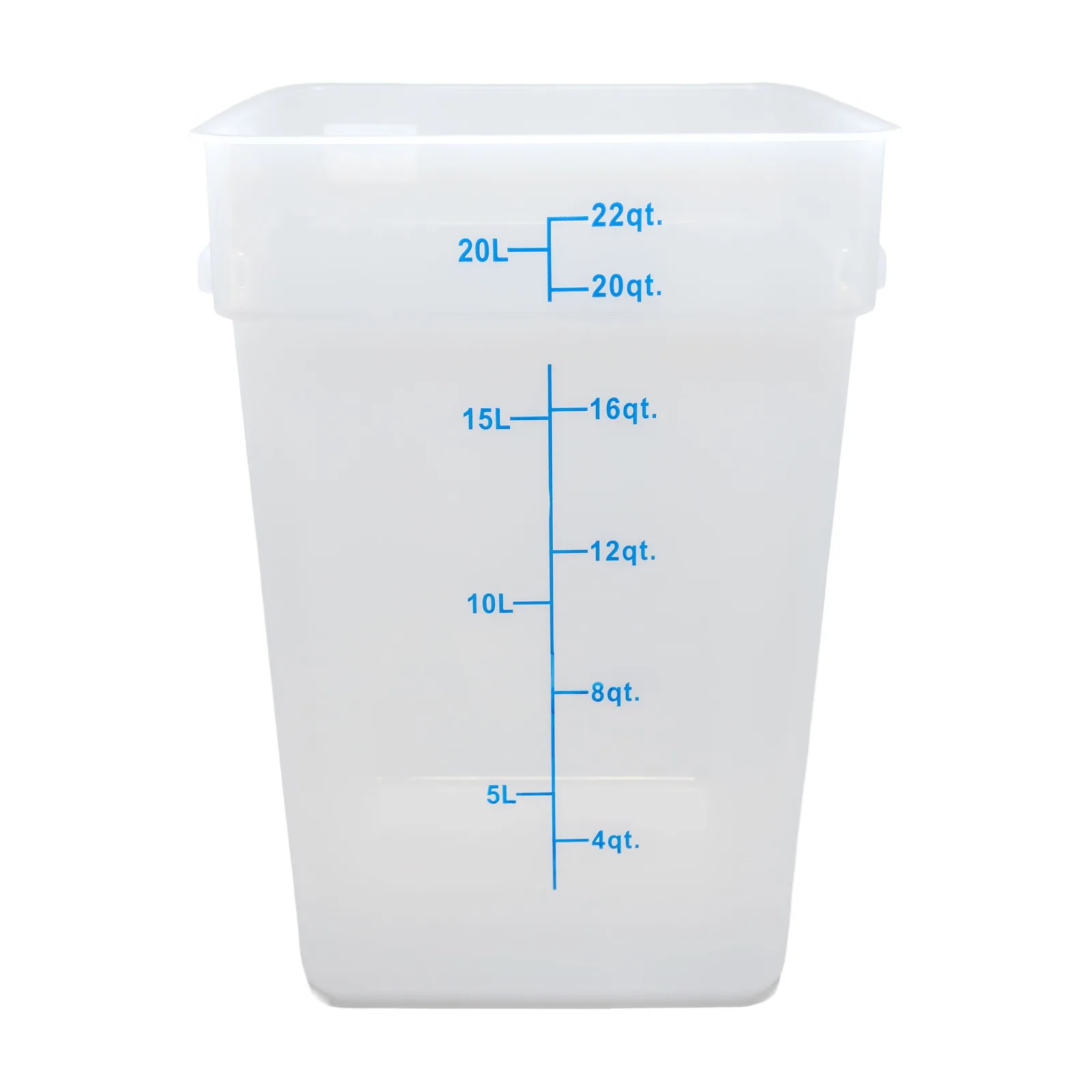 22 qt Polypropylene Translucent Square Food Storage Container