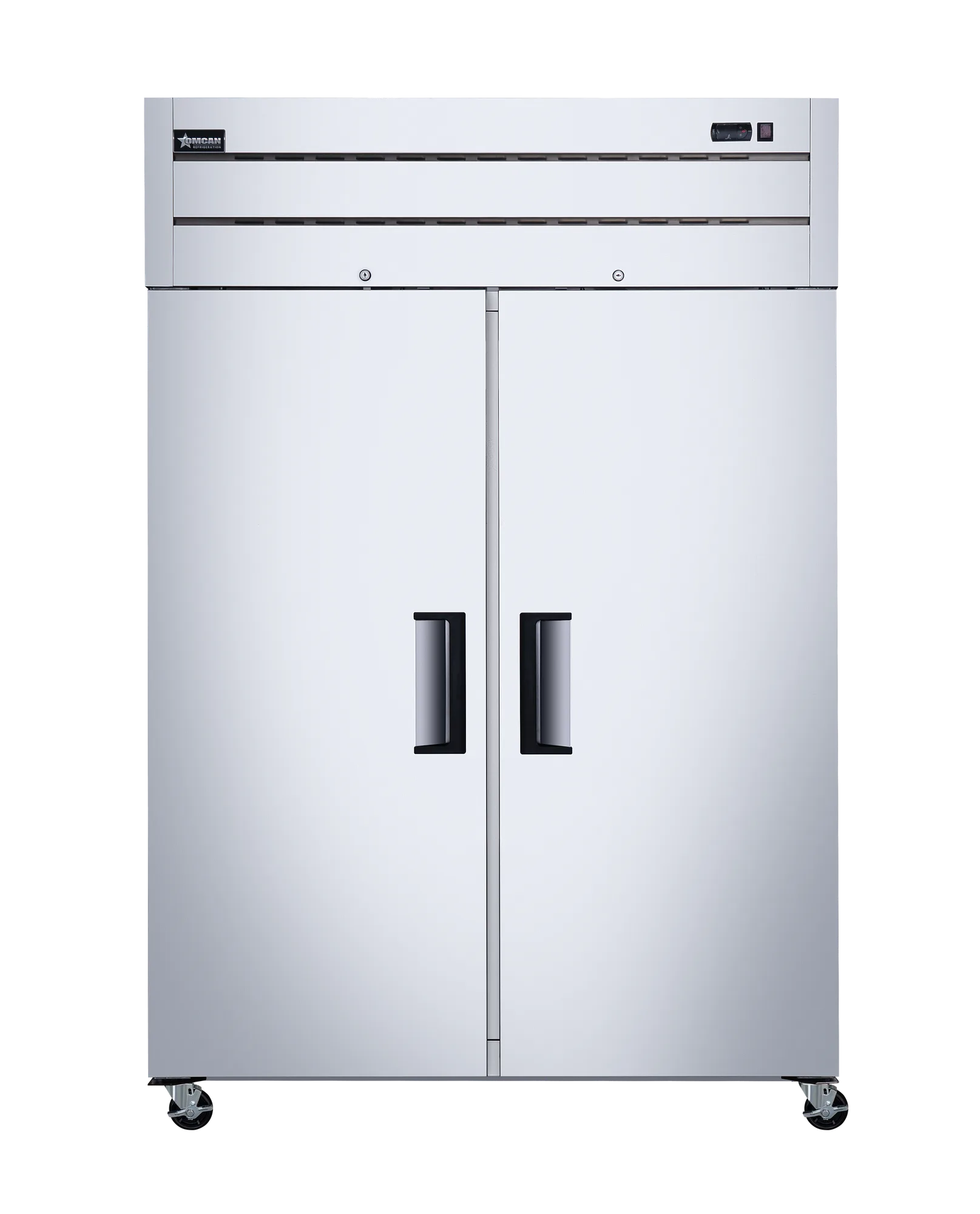 54″ Two (2) Door Top-Mounted Reach-in Refrigerator, 43.1 cu. ft. (1220 L), Stainless Steel