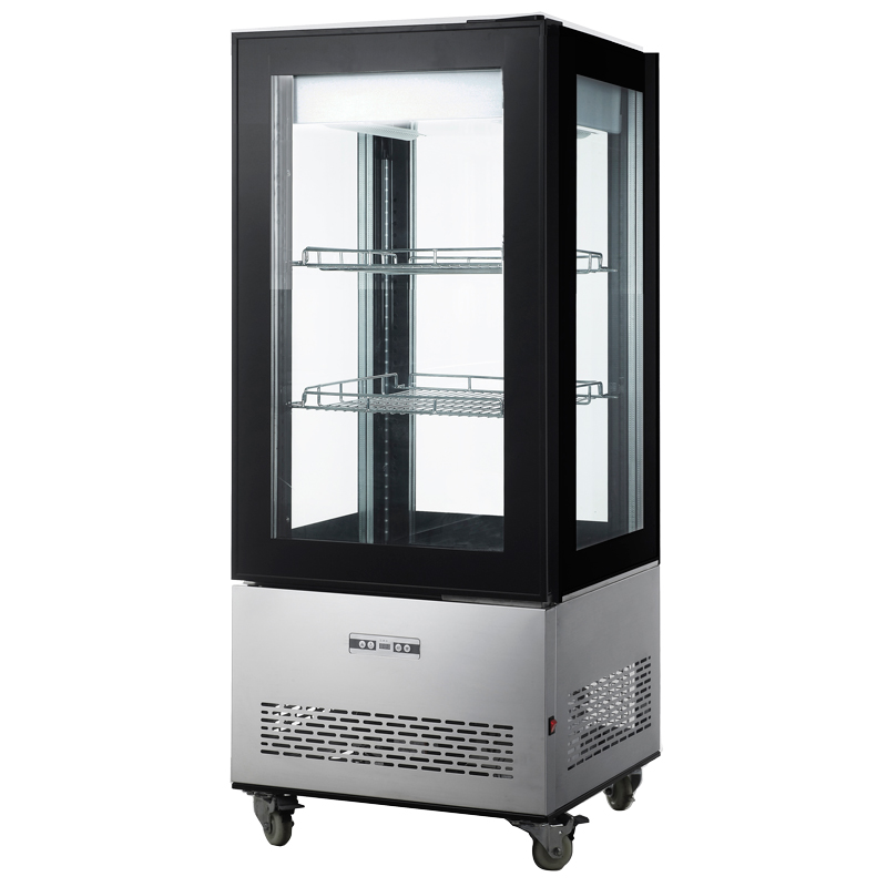 26″ Refrigerated Display Case with Four-Sided Glass 59″ Tall, 9.53 cu.ft. (270 Liter)