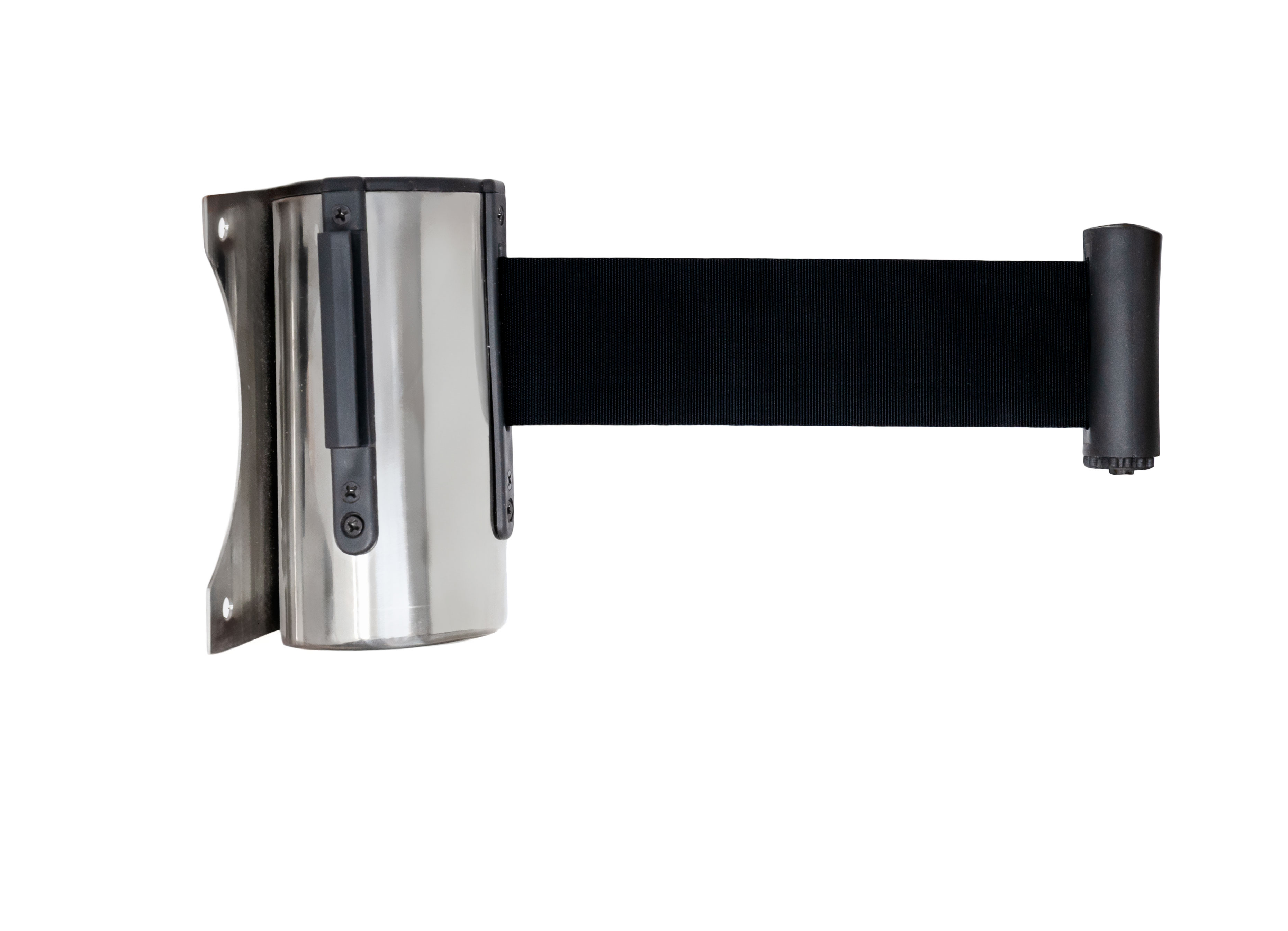 Stainless Steel Wall-Mounted Crowd Control System with Retractable Belt Barrier