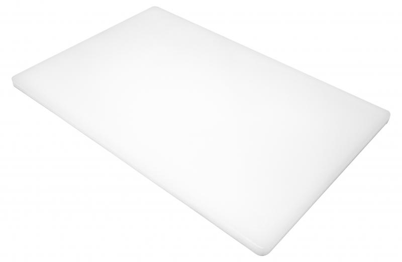 12″X 18″X 1/2″ Polyethylene White Rigid Cutting Board