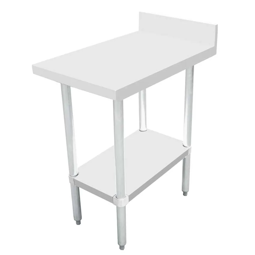 30″ x 18″ 18 Gauge 430 Equipment Filler Table with 4″ Backsplash