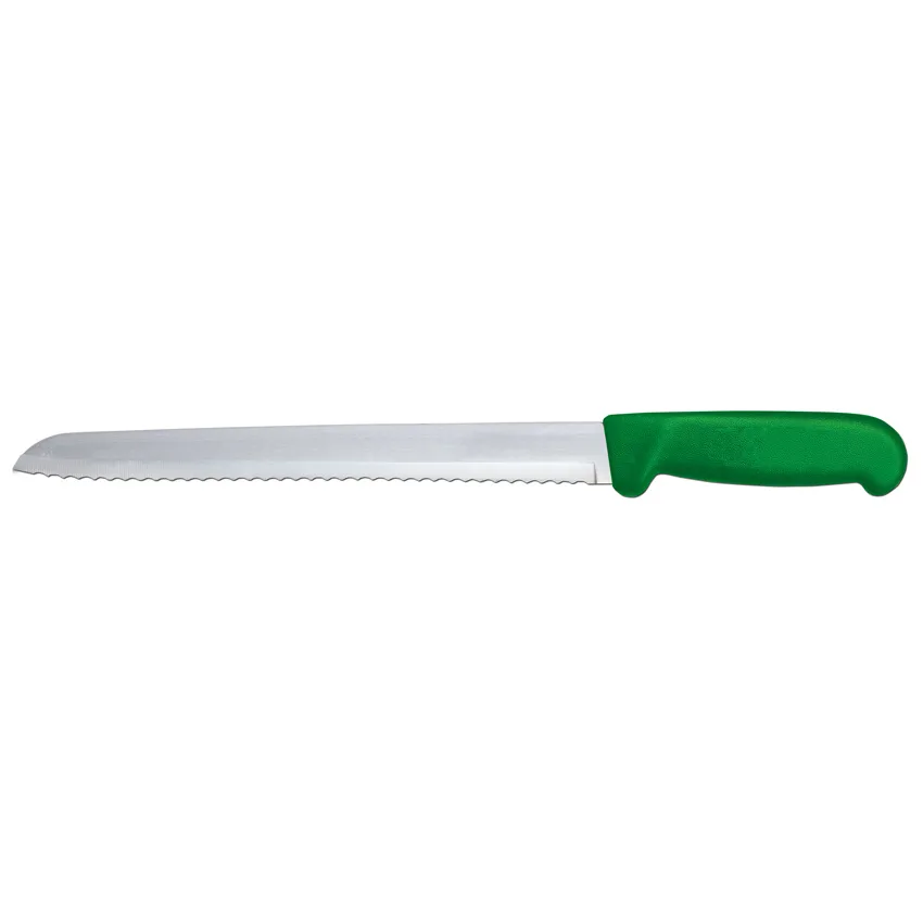 8″ Slicer Narrow Blade Knife with Green Polypropylene Handle