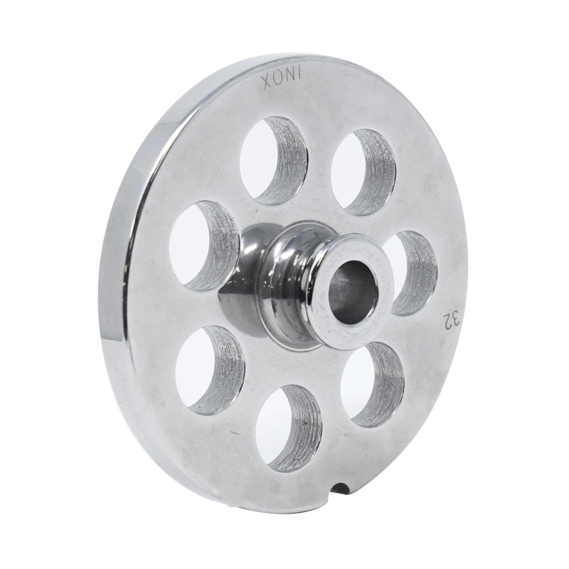 European Style #32 stainless steel plate with hub, 18mm (3/4″) – one notch/ round