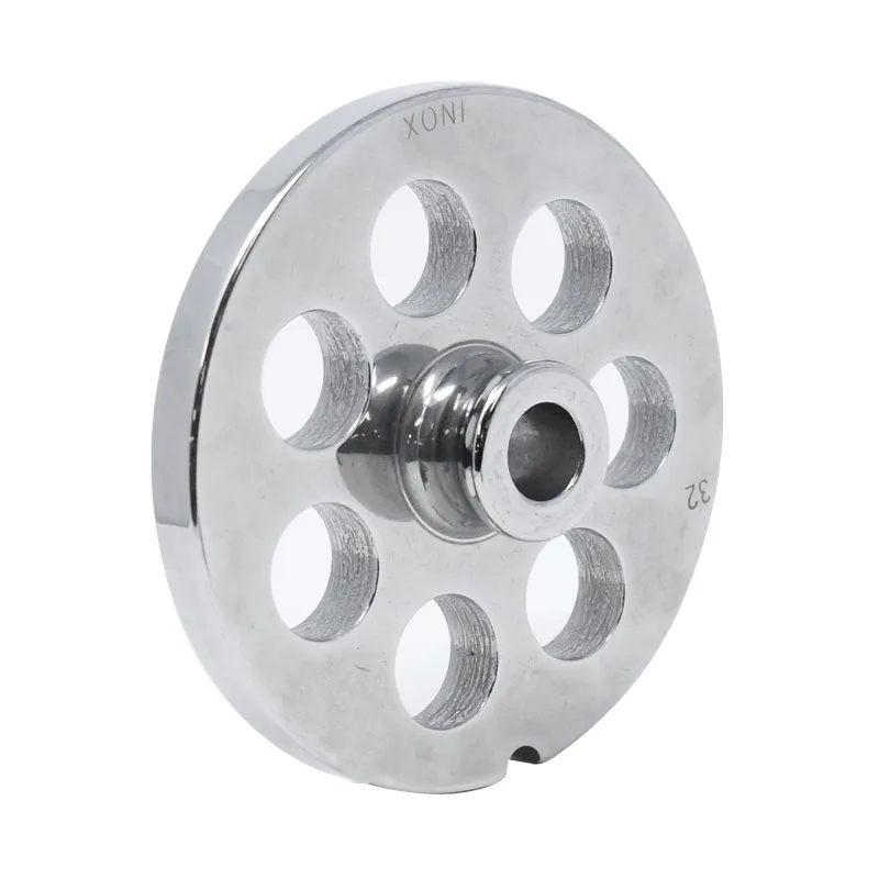 European Style #32 stainless steel plate with hub, 18 mm (3/4″) – one notch / round